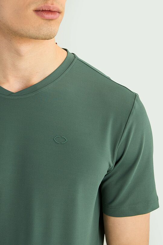 Synthetic pique active T-shirt 3 | Dark green | Audimas