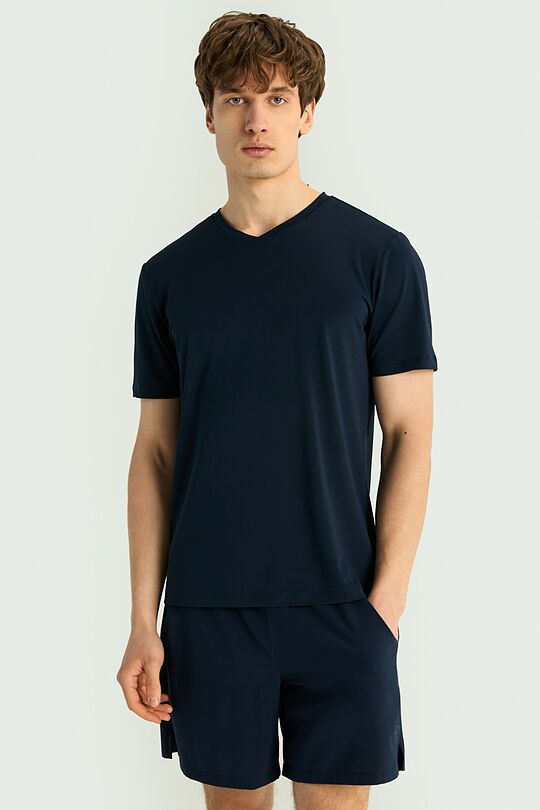 Synthetic pique active T-shirt 1 | Dark blue | Audimas