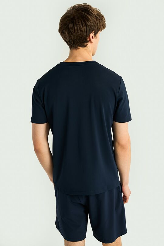 Synthetic pique active T-shirt 3 | Dark blue | Audimas