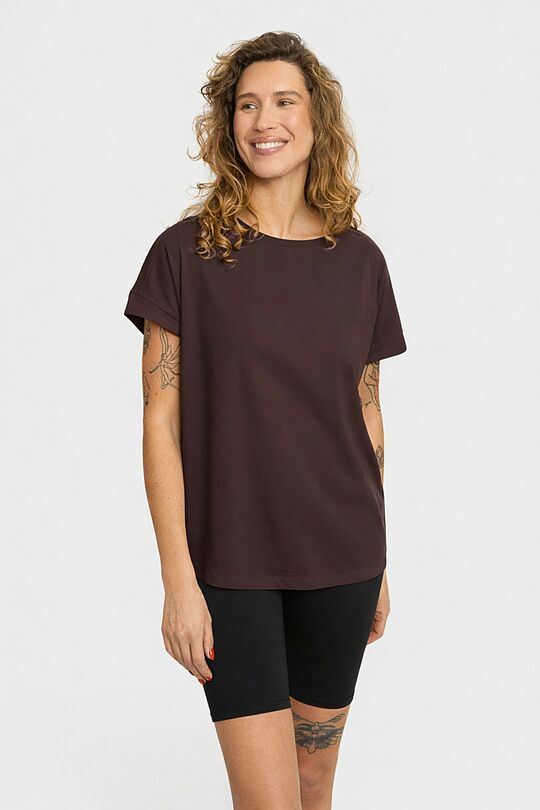 SENSITIVE fabric T-shirt 1 | BROWN | Audimas