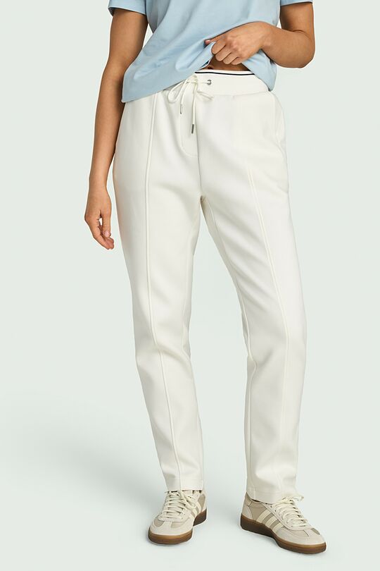 Cotton pique sweatpants 2 | WHITE | Audimas
