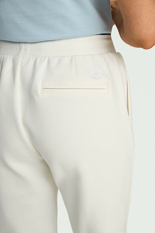 Cotton pique sweatpants 4 | WHITE | Audimas