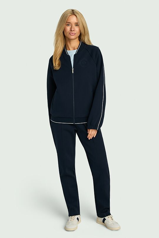 Cotton pique sweatpants 1 | Dark blue | Audimas