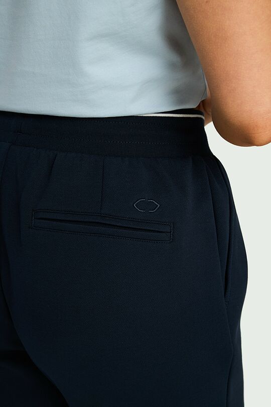 Cotton pique sweatpants 5 | Dark blue | Audimas