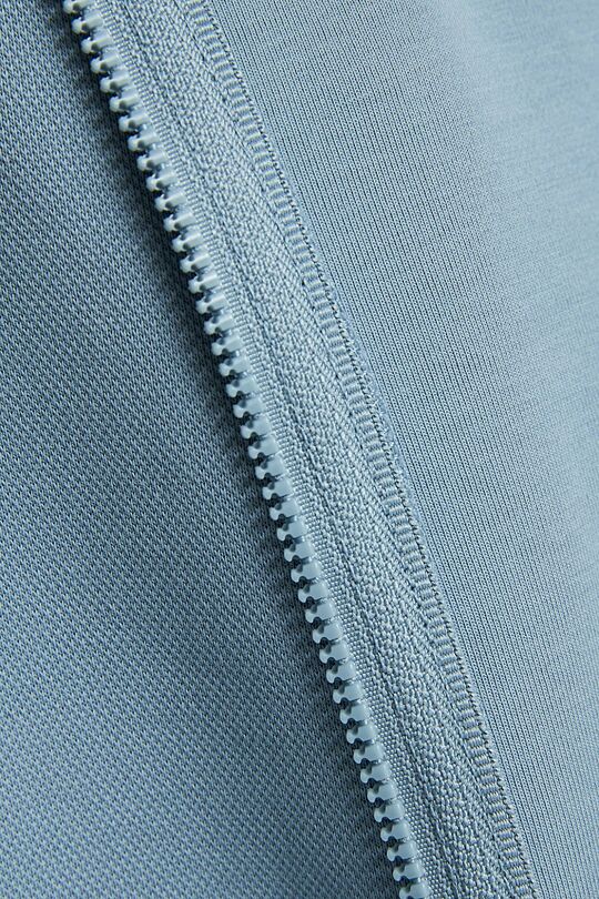 Cotton pique full-zip bomber jacket 4 | BLUE | Audimas