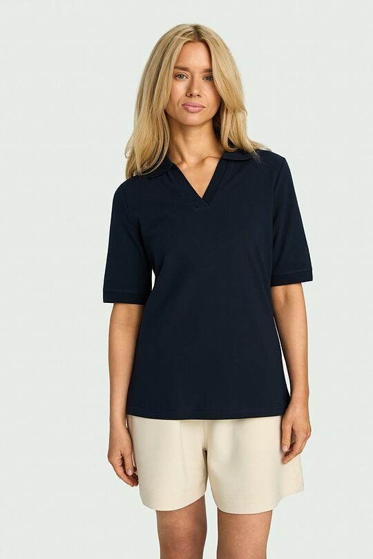 Pique Polo T-shirt 1 | Dark blue | Audimas