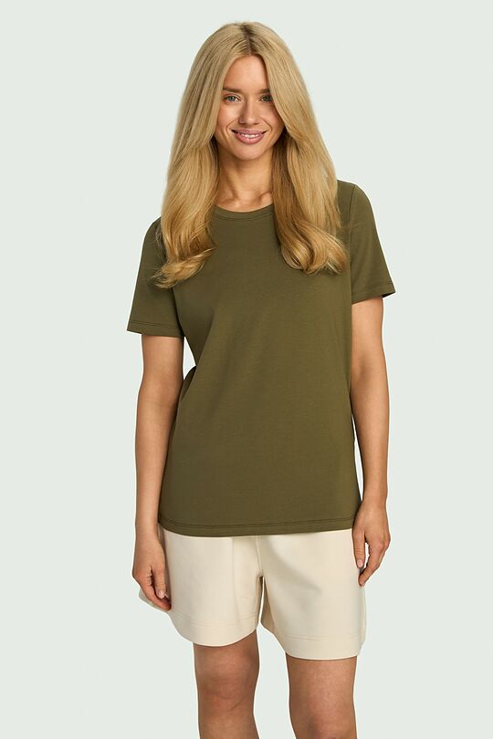 Short sleeve cotton T-shirt 1 | CHAKI | Audimas