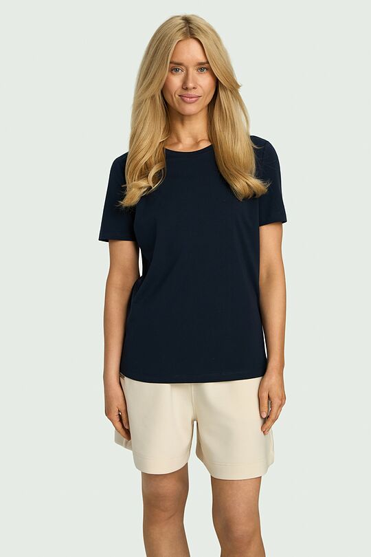 Short sleeve cotton T-shirt 1 | Dark blue | Audimas