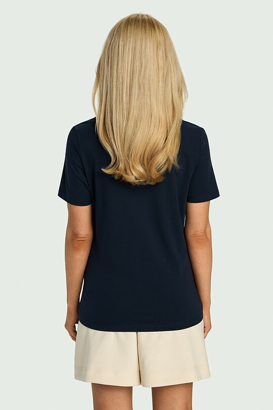 Short sleeve cotton T-shirt 2 | Dark blue | Audimas