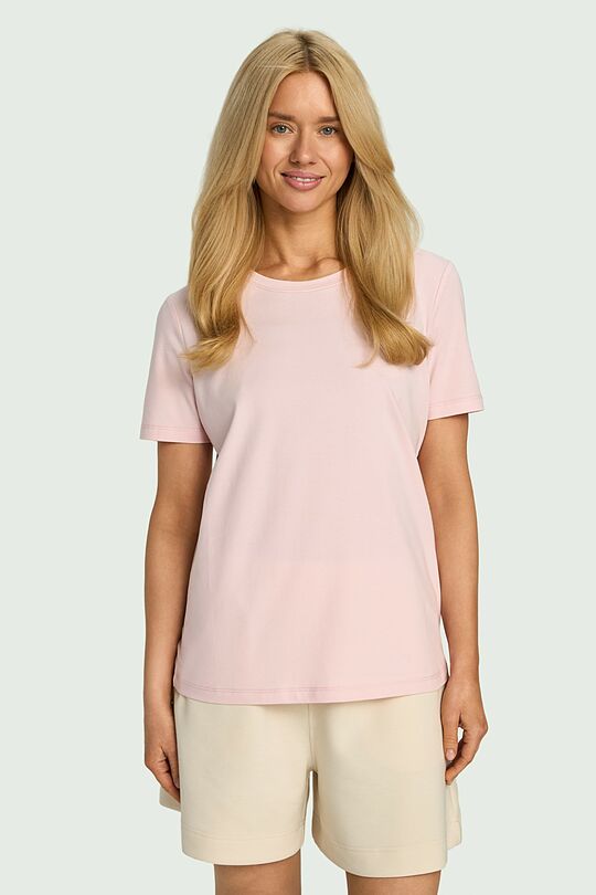 Short sleeve cotton T-shirt 1 | PINK | Audimas