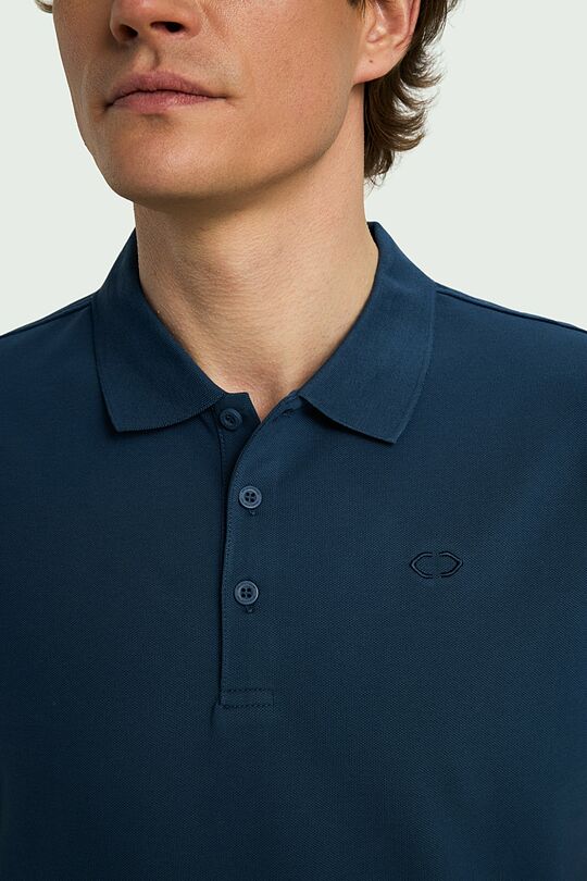 Cotton pique polo shirt 3 | Dark blue | Audimas