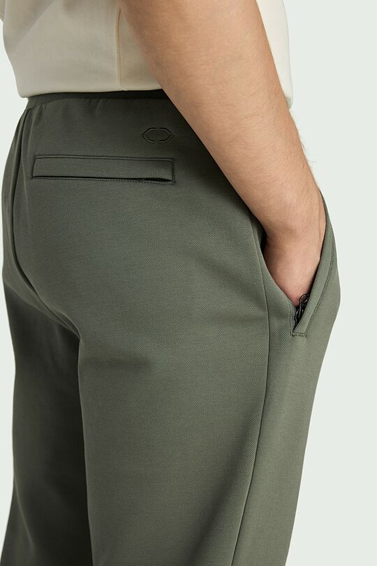 Cotton pique sweatpants 5 | GREEN | Audimas