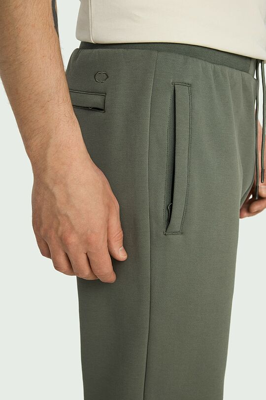 Cotton pique sweatpants 6 | GREEN | Audimas