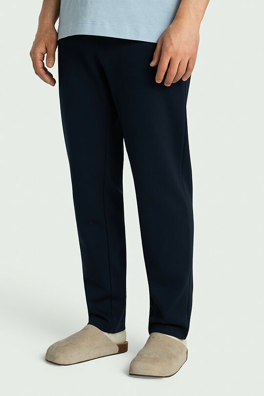 Cotton pique sweatpants 2 | Dark blue | Audimas