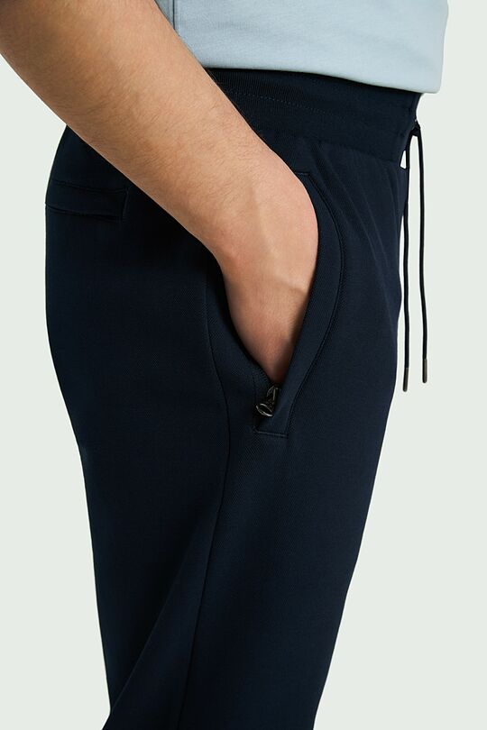 Cotton pique sweatpants 5 | Dark blue | Audimas