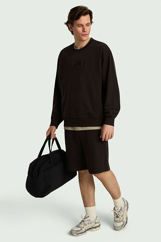National collection cotton sweatshirt 4 | BROWN | Audimas