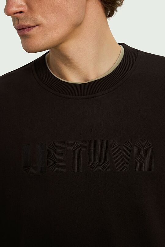 National collection cotton sweatshirt 3 | BROWN | Audimas