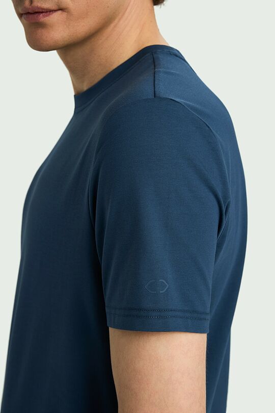 Short sleeve cotton T-shirt 3 | Dark blue | Audimas