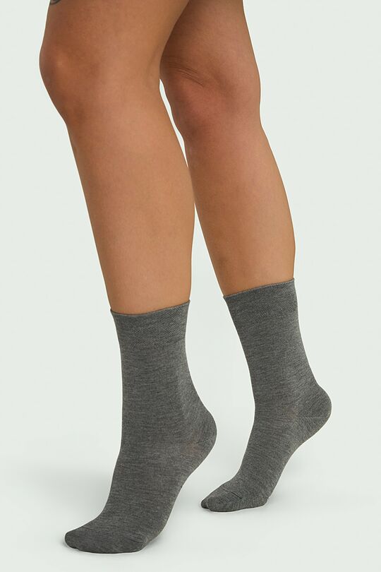 Crew length viscose fiber socks 2 | GREY | Audimas