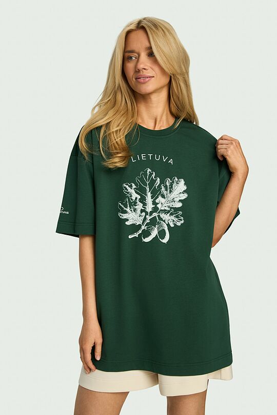 Short sleeves cotton T-shirt Oak 8 | GREEN | Audimas