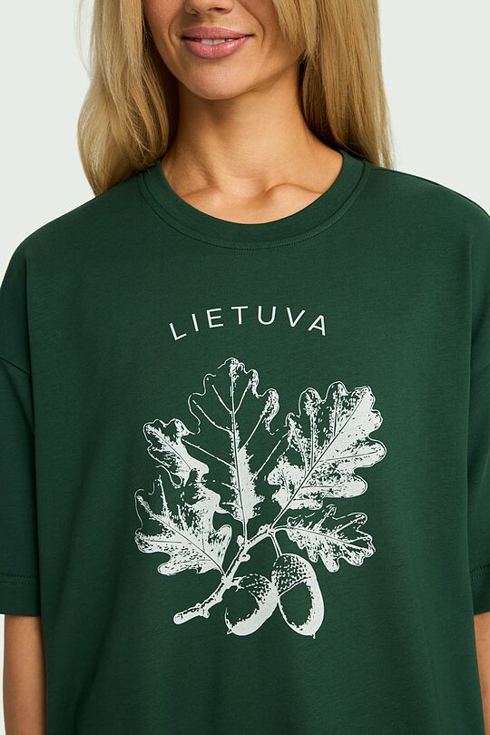 Short sleeves cotton T-shirt Oak 9 | GREEN | Audimas