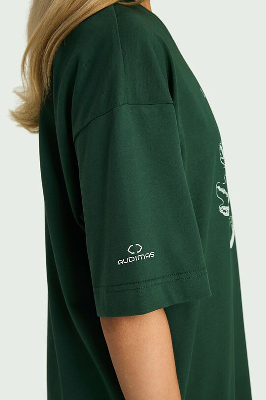 Short sleeves cotton T-shirt Oak 11 | GREEN | Audimas