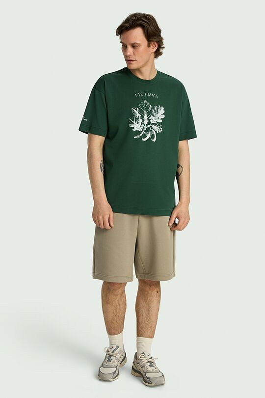 Short sleeves cotton T-shirt Oak 4 | GREEN | Audimas