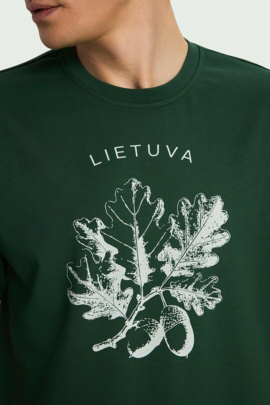 Short sleeves cotton T-shirt Oak 7 | GREEN | Audimas