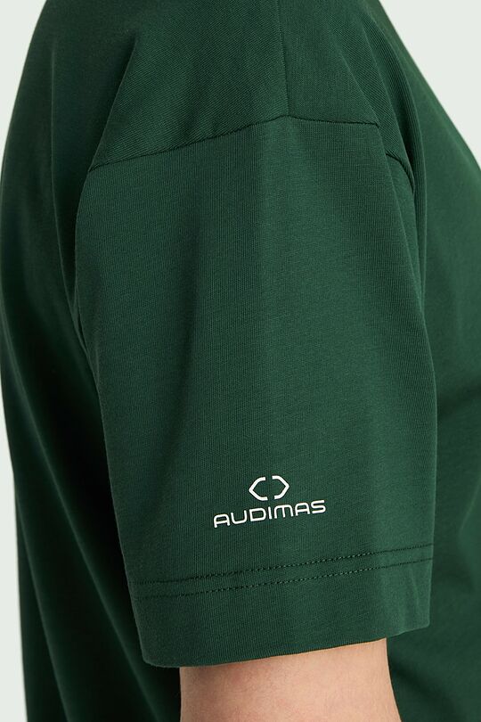 Short sleeves cotton T-shirt Fields 4 | GREEN | Audimas