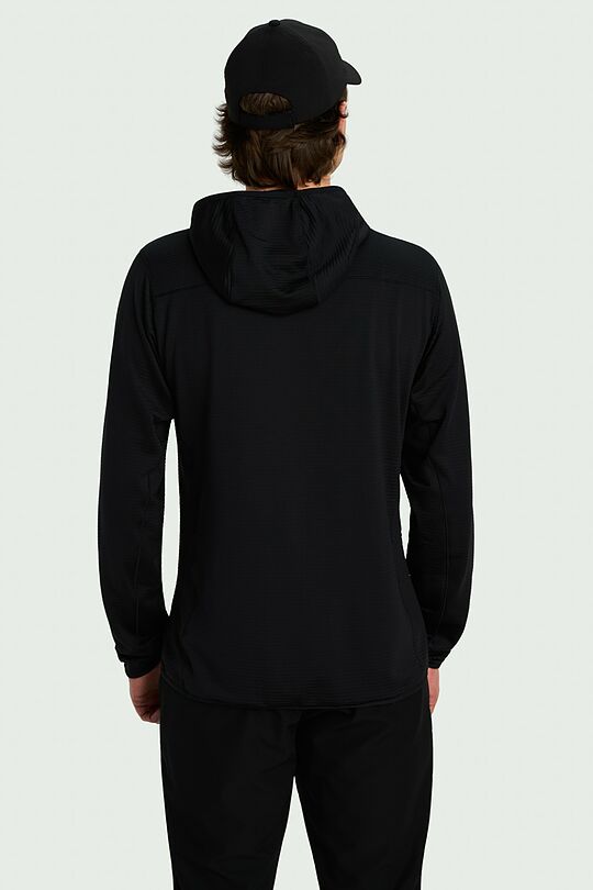 Outdoor grid fleece hoodie 3 | BLACK | Audimas