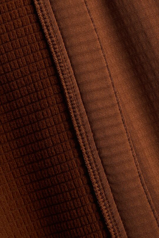 Outdoor grid fleece hoodie 5 | BROWN | Audimas