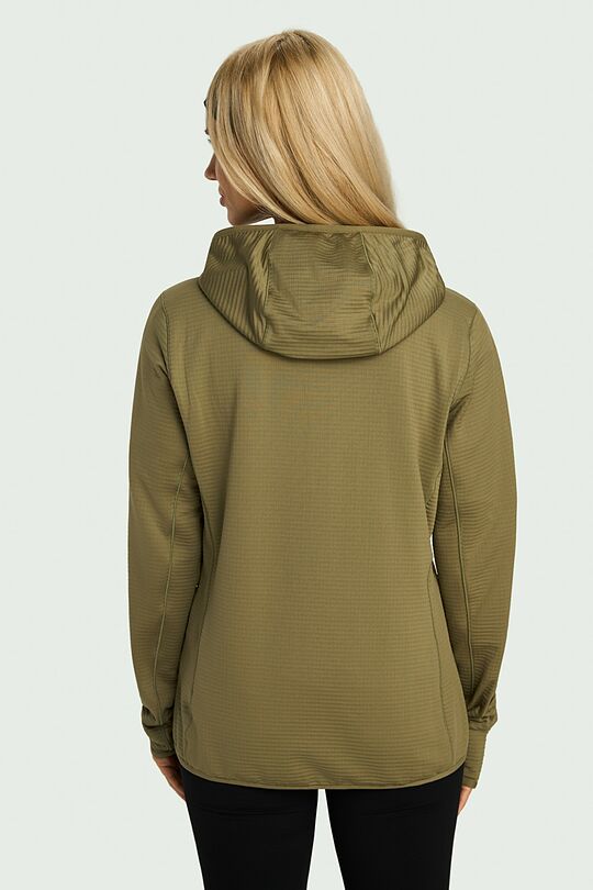 Outdoor grid fleece hoodie 3 | GREEN | Audimas