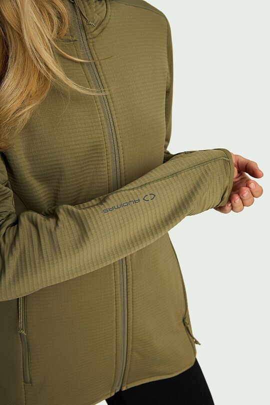 Outdoor grid fleece hoodie 4 | GREEN | Audimas