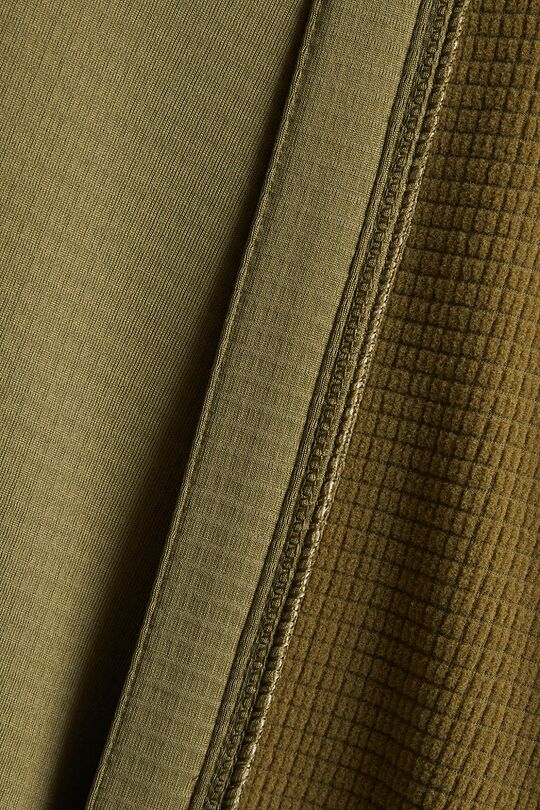 Outdoor grid fleece hoodie 6 | GREEN | Audimas