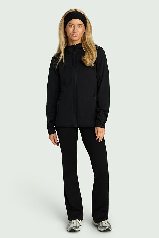 Outdoor grid fleece hoodie 7 | BLACK | Audimas