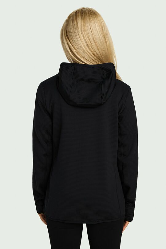 Outdoor grid fleece hoodie 3 | BLACK | Audimas