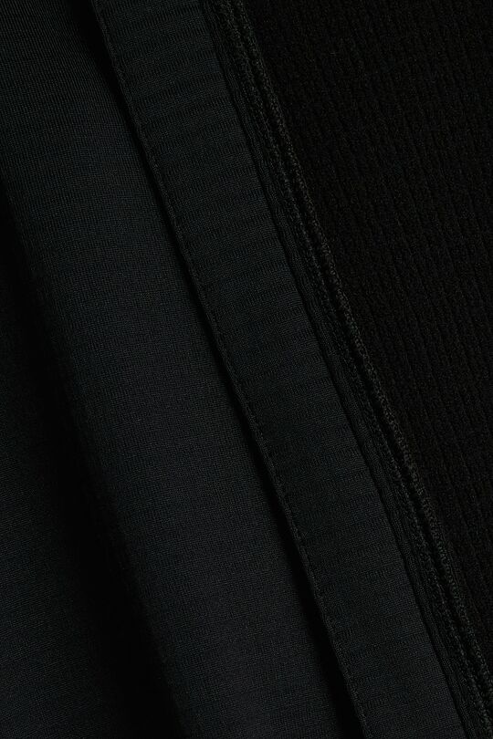 Outdoor grid fleece hoodie 6 | BLACK | Audimas