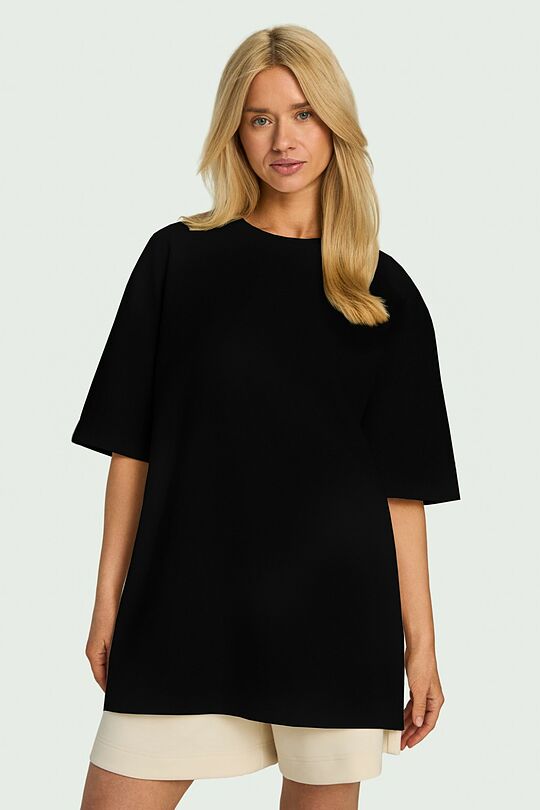 Oversized short sleeve T-shirt 4 | BLACK | Audimas
