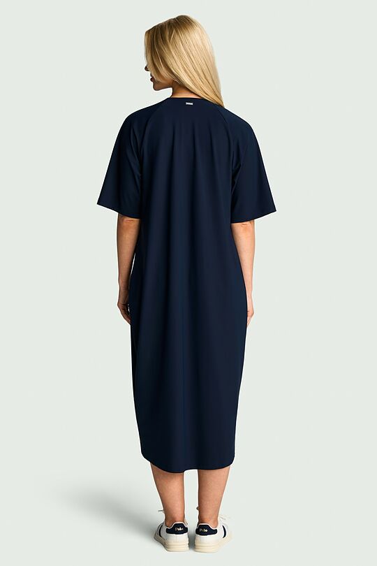 SENSITIVE fabric short sleeve dress 3 | Dark blue | Audimas