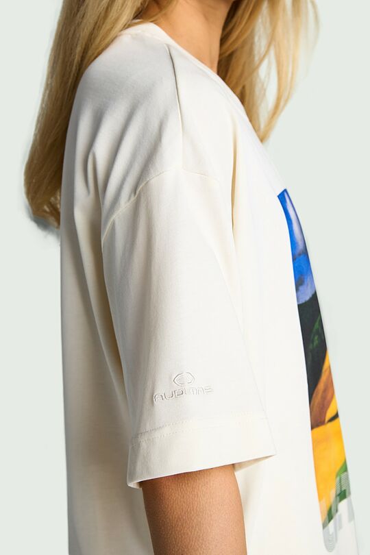 Short sleeves cotton T-shirt "House" 4 | Cream | Audimas