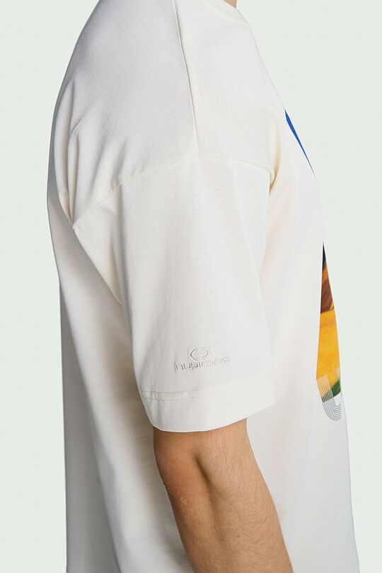 Short sleeves cotton T-shirt "House" 8 | Cream | Audimas