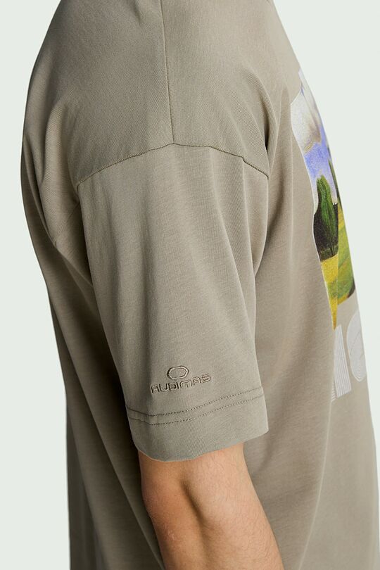 Short sleeves cotton T-shirt "Trees" 9 | GREEN | Audimas