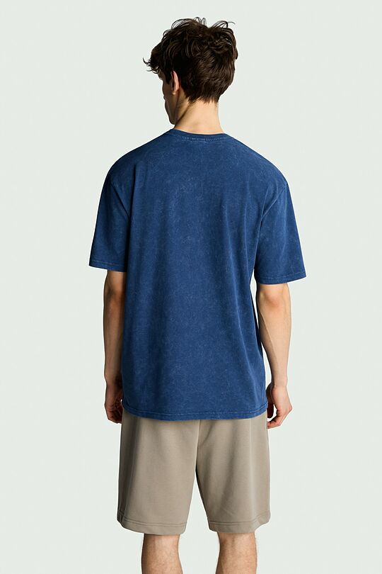 Vintage look short sleeve T-shirt 5 | Dark blue | Audimas