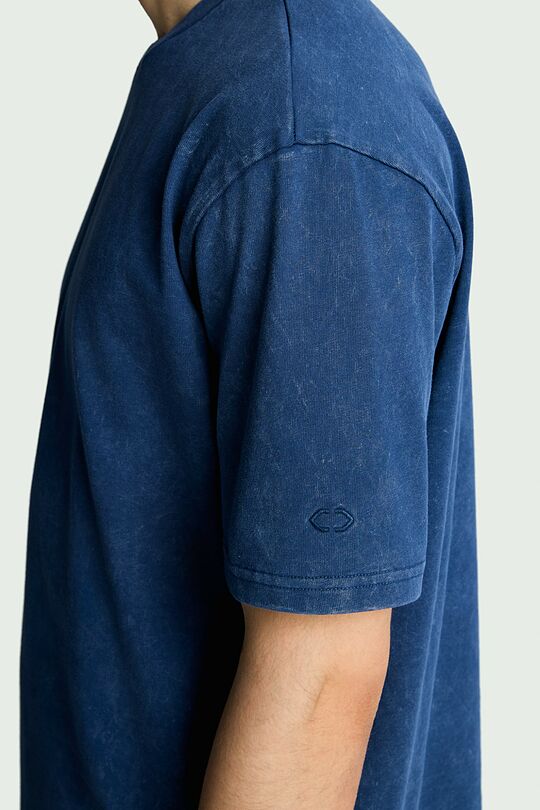 Vintage look short sleeve T-shirt 6 | Dark blue | Audimas
