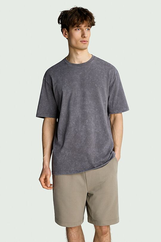 Vintage look short sleeve T-shirt 1 | BROWN | Audimas