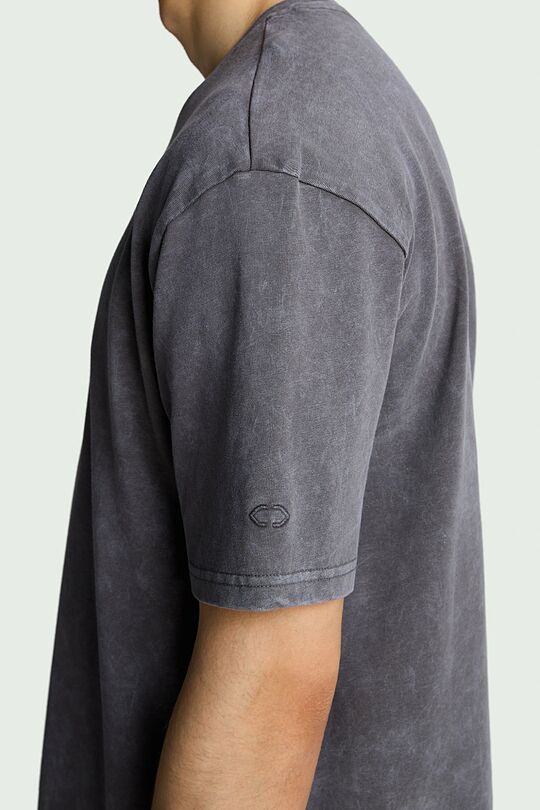 Vintage look short sleeve T-shirt 3 | BROWN | Audimas