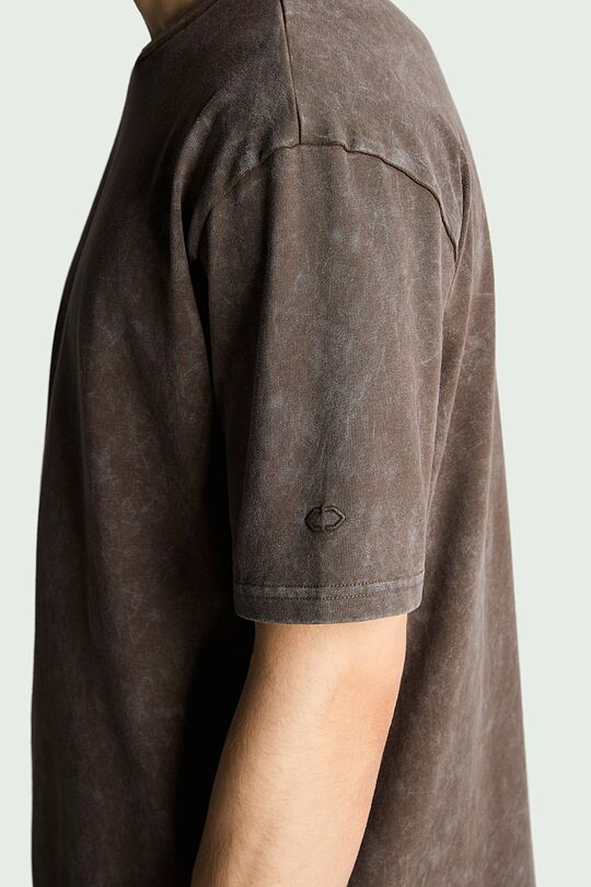 Vintage look short sleeve T-shirt 6 | BROWN | Audimas