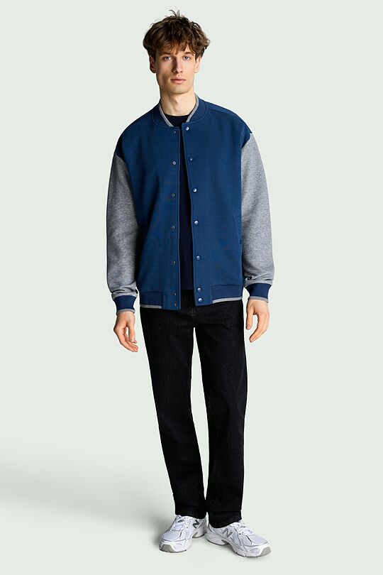 Cotton bomber jacket 4 | Dark blue | Audimas