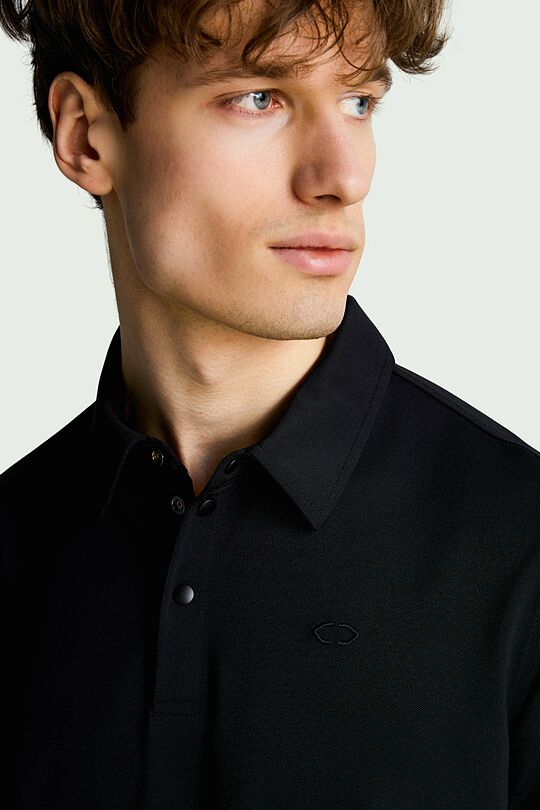 Synthetic pique polo 3 | BLACK | Audimas