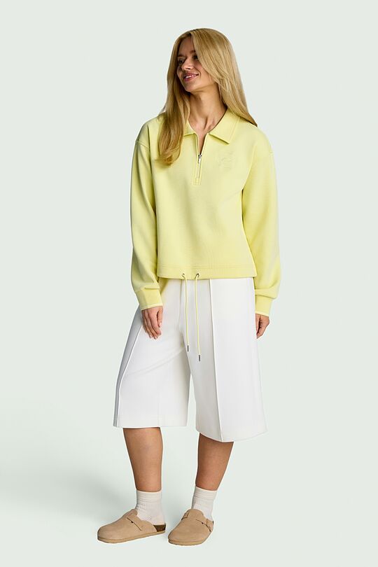 Cotton pique sweatshirt 4 | YELLOW | Audimas
